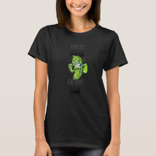 Rettet die Pflanzen esst mehr Fleisch Anti Veganer T-Shirt