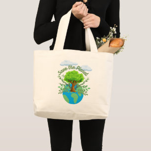 Rettet die Planet-Tasche Jumbo Stoffbeutel