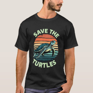 Rettet die Schildkröten Tier Schildkröte Haustierl T-Shirt
