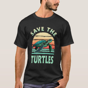 Rettet Die Schildkröten Tier Schildkröte Haustierl T-Shirt