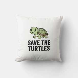 Rettet die Schildkröten Vintage-Schildkrötenschutz Kissen