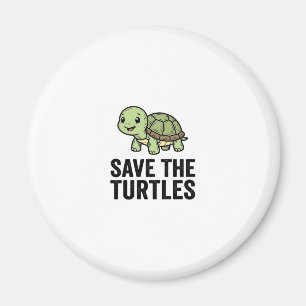 Rettet die Schildkröten Vintage Schildkrötenschutz Magnet