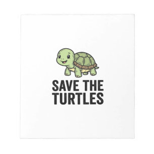 Rettet die Schildkröten Vintage Schildkrötenschutz Notizblock