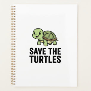 Rettet die Schildkröten Vintage-Schildkrötenschutz Planer