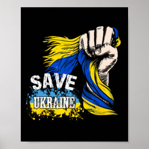 Rettet die Ukraine Wir stehen mit der Ukraine Unte Poster
