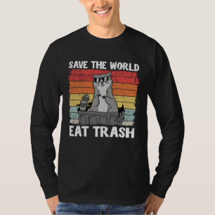 Rettet die Welt Müll fressender Waschbär 8 T-Shirt