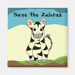 Rettet die Zebras Magnet