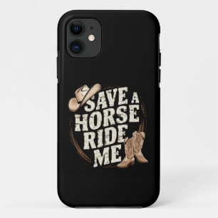 Rettet einen Pferdereiten-Rad Me Funny Cowboy West Case-Mate iPhone Hülle