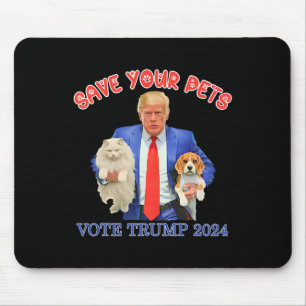 Rettet eure Haustiere, stimmt für Trump, US-Wahl, Mousepad