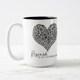 Rettet ist meine Lieblingsrasse - Kaffee Tasse/Tas Zweifarbige Tasse