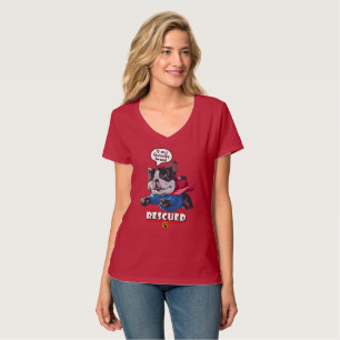 Rettet ist meine Lieblingsrasse   Women V-Neck T-Shirt