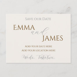 Rettet unser Date Postkarte minimalistisch & elega