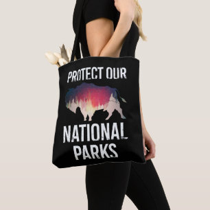 Rettet unsere nationalen Parks Retro Bison Erkunde