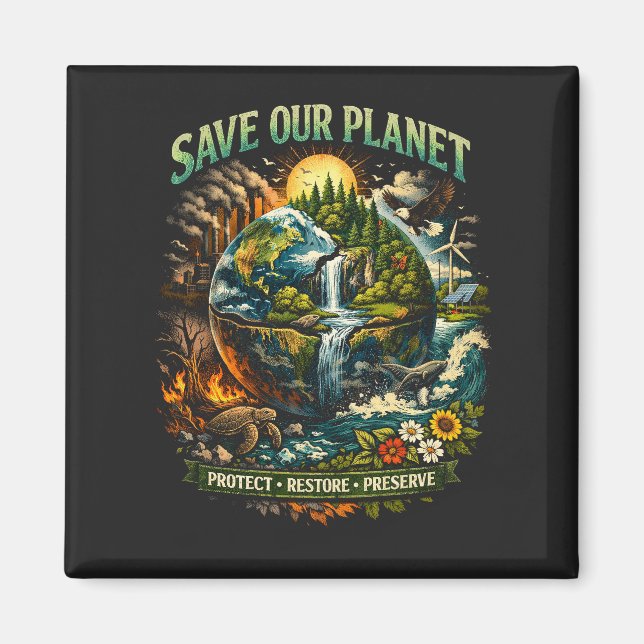 Rettet unseren Planeten Magnet (Vorne)