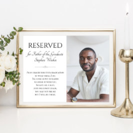 Rettetest eines Sitzes Vater des Graduate Foto Abs Poster