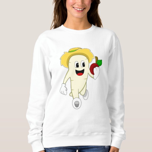 Rettich als Bauer mit Obst Sweatshirt (Vorderseite)
