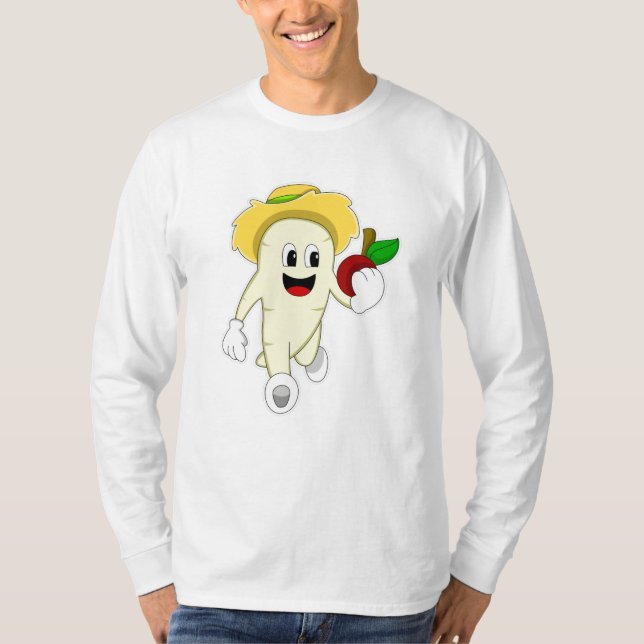 Rettich als Bauer mit Obst T-Shirt (Vorderseite)
