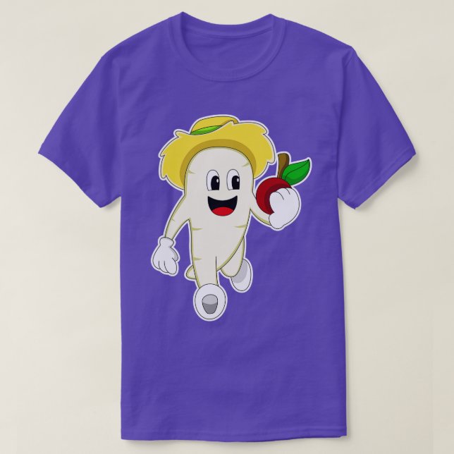 Rettich als Bauer mit Obst T-Shirt (Design vorne)