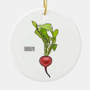 Rettich Cartoon-Illustration  Keramik Ornament