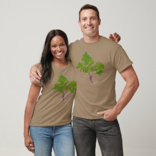 Rettich-Gartenbau Pflanzenkunst Erdig T-Shirt