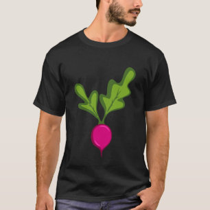 Rettich-Kostüm Spaß Leichte Gemüse-Verkleidung Hal T-Shirt