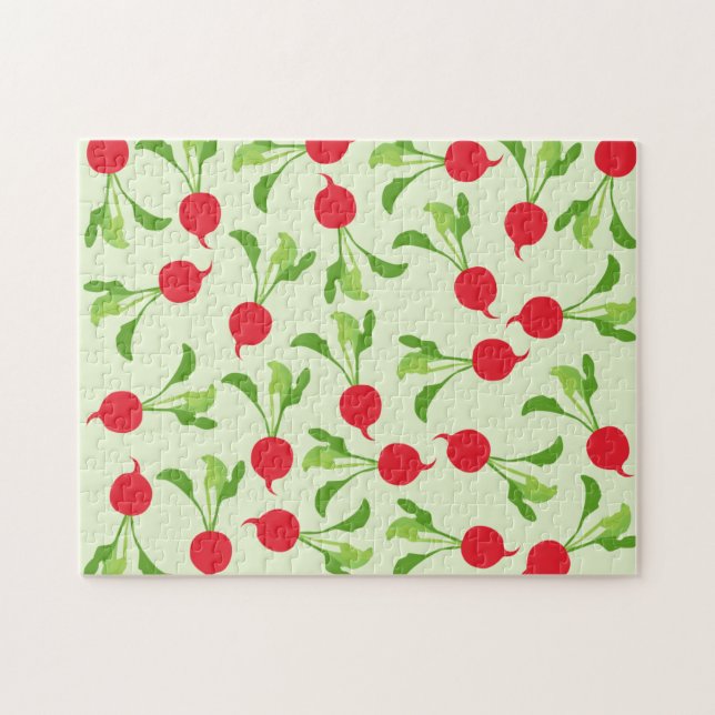 Rettich Rot Grün Muster Puzzle (Horizontal)