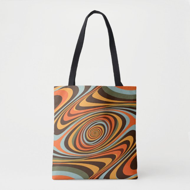 Rettro Groovy Swirl-Muster 70er psychedelische Wir (Vorderseite)