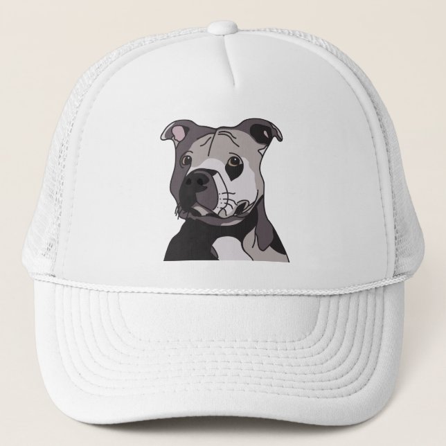 Rettung American Bulldog Pit Bull Terrier Portrait Truckerkappe (Vorderseite)