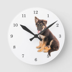 Rettung der Puppy Round Clock Runde Wanduhr