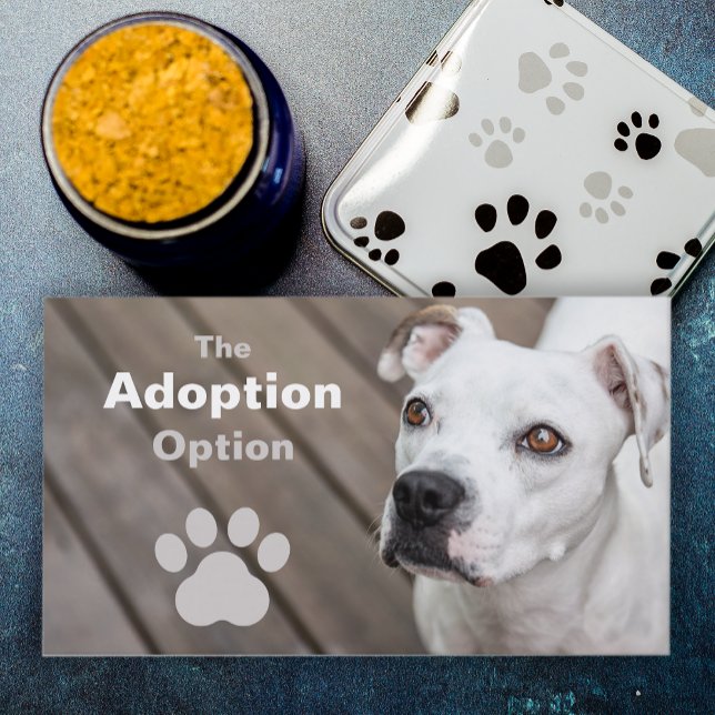 Rettung des weißen Hundes oder Veterinär Visitenkarte (A perfect business card for those in animal welfare care.)