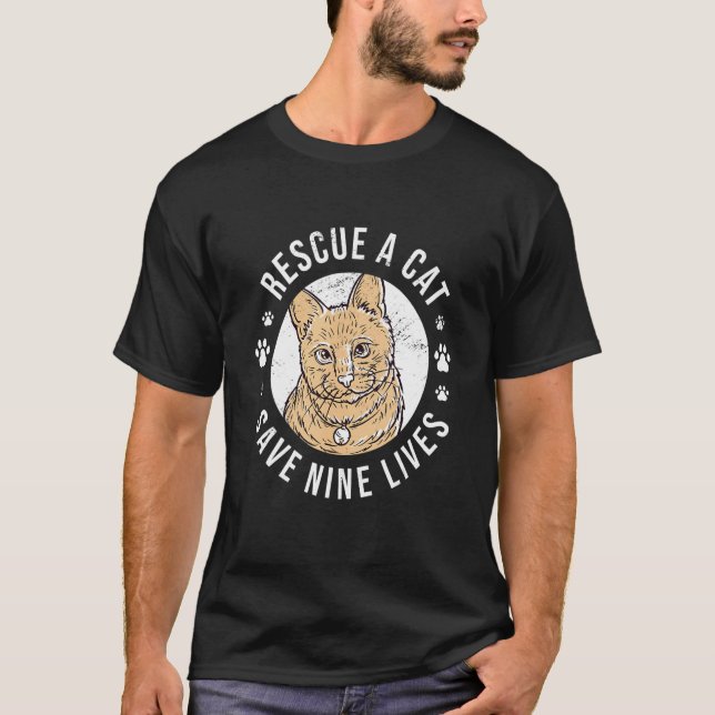 Rettung einer Katze Rettend neun lebende Katzen Be T-Shirt (Vorderseite)