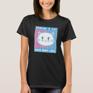 Rettung einer Katze Rettend neun lebende Katzen Be T-Shirt