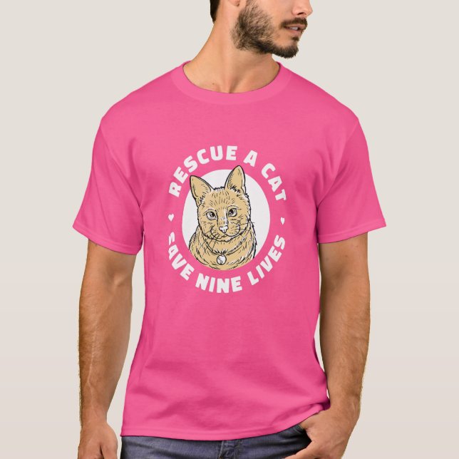 Rettung einer Katze Rettend neun lebende Katzen Be T-Shirt (Vorderseite)
