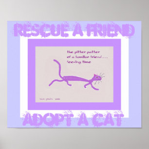 Rettung eines Freundes - ein Katzen-Poster Adoptie Poster