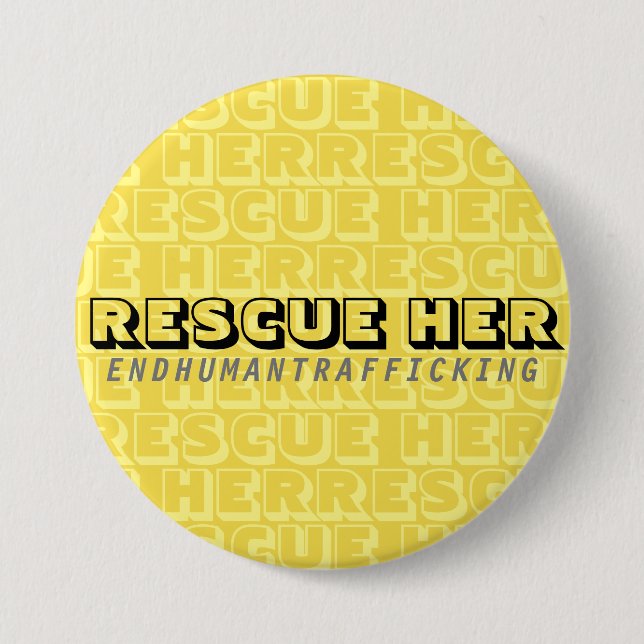 Rettung: Ende des Menschenhandels mit Gelb Button (Vorderseite)