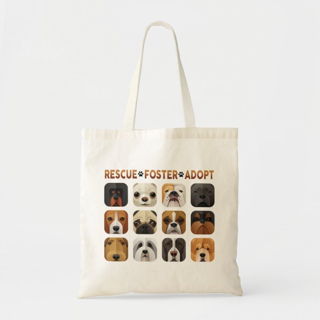 Rettung Foster Adoptier Tote Bag Tragetasche (Vorne)