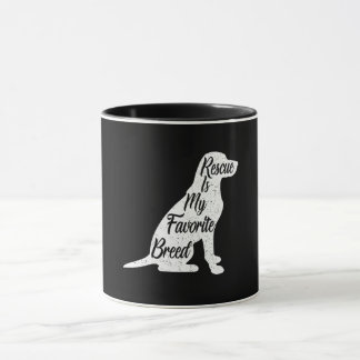 Rettung Hund Favoritenzucht Silhouette Tasse