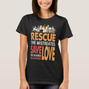 Rettung Liebe retten Süße Tierrettung Hund Katze T-Shirt