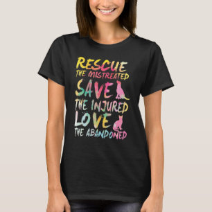 Rettung Liebe retten Süße Tierrettung.Hund Katze T-Shirt