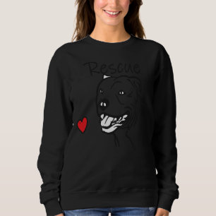 Rettung Liebe Swea Rescue Pit Bull Swea Dog Mama P Sweatshirt