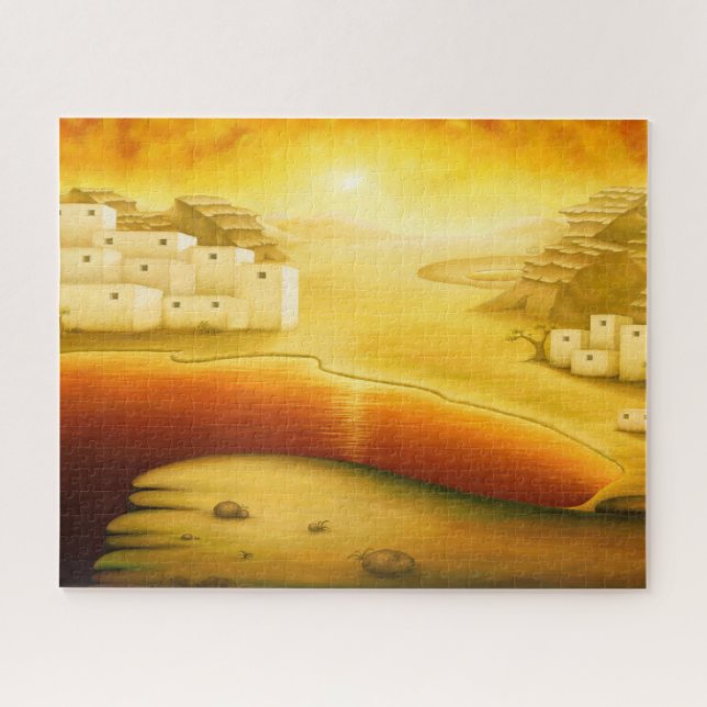"Rettung" - Naher Osten, Orient Sonnenuntergangsma Puzzle (Horizontal)