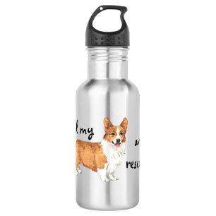 Rettung Pembroke Welsh Corgi Edelstahlflasche