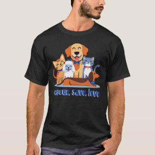 Rettung rettet Liebe  Herzergreifende Tierrettung T-Shirt