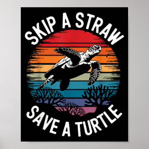 Rettung Schildkröten Meer Ozean Schildkröte Shirt Poster