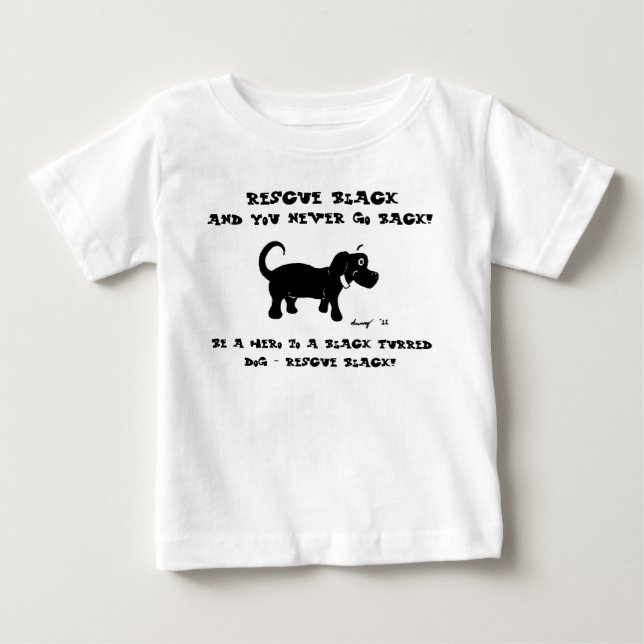 Rettung schwarzer Hunde Shirts (Vorderseite)
