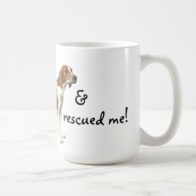 Rettung Treeing WandererCoonhound Kaffeetasse (Rechts)