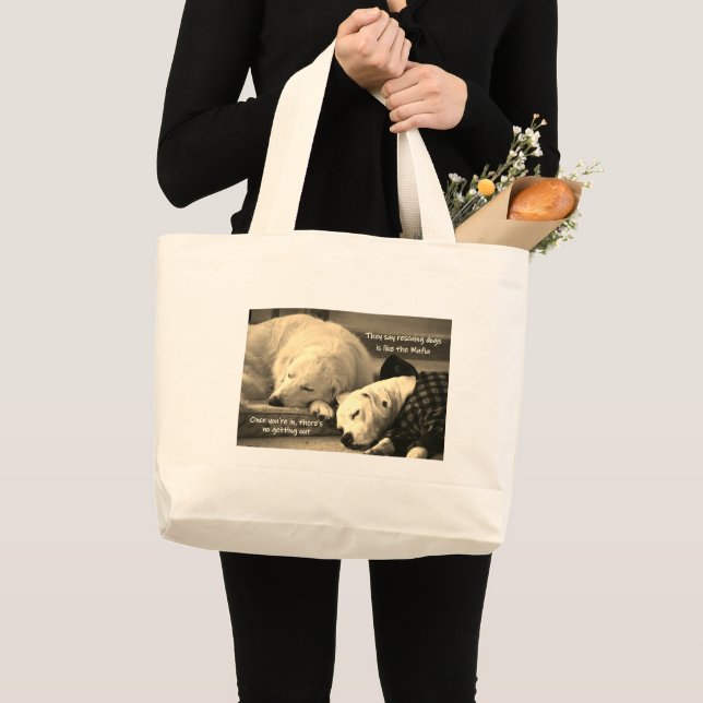 Rettung von Hunden Große Tote Tasche (Vorderseite (Produkt))
