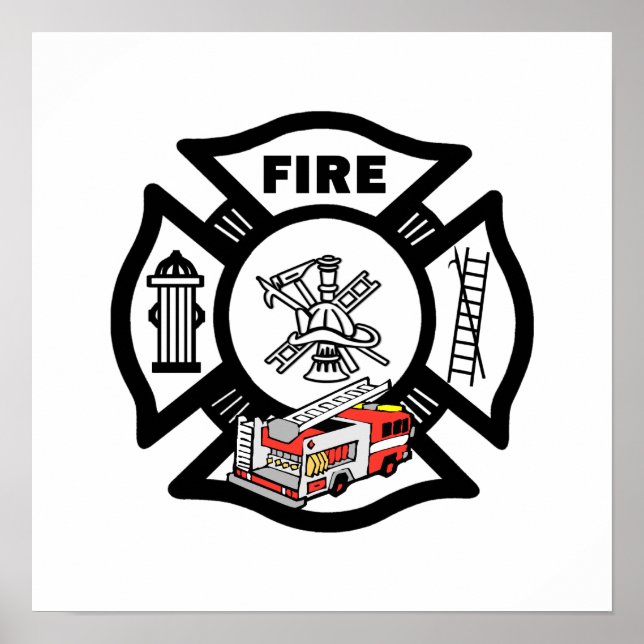 Rettung von Red Fire Truck Poster (Vorne)