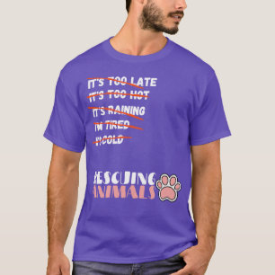 Rettung von Tieren Tierarbeit bei der Kontrolle vo T-Shirt
