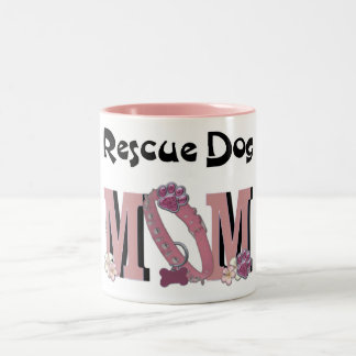 Rettungs-Hund-MAMA Zweifarbige Tasse